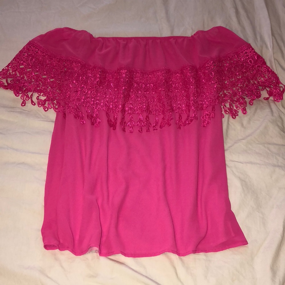 Off the Shoulder Pink Dress